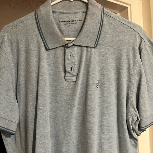 Mens John Varvatos USA Polo with Peace Sign - Picture 1 of 3